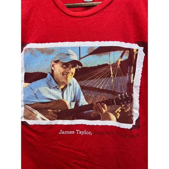 Womens James Taylor Tour Shirt Summer Concert 2008 Band Of Legends Tee M - Picture 2 of 10